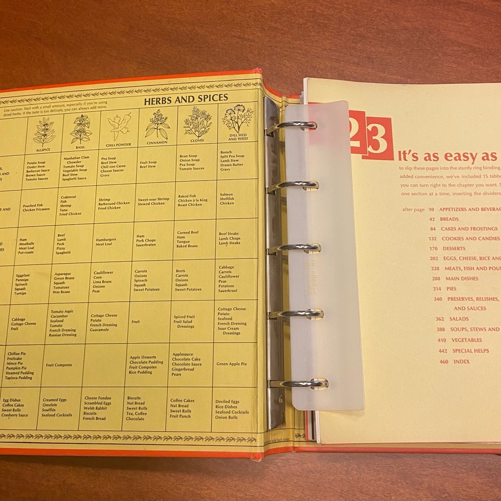 Vintage Rare  Betty Crocker Cookbook 5 Ring Binder, 15th printing, 1972 - Picture 7 of 16